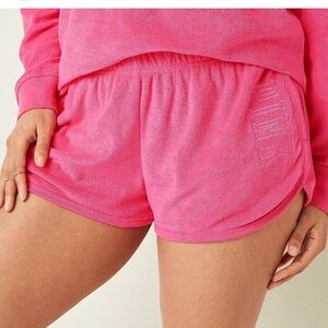 Victoria’s Secret Pink Beach Terry Varsity Shorts Size Large